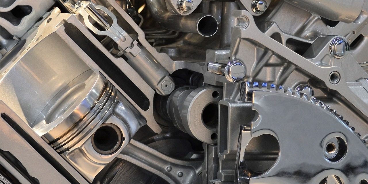 close up of motorcycle engine