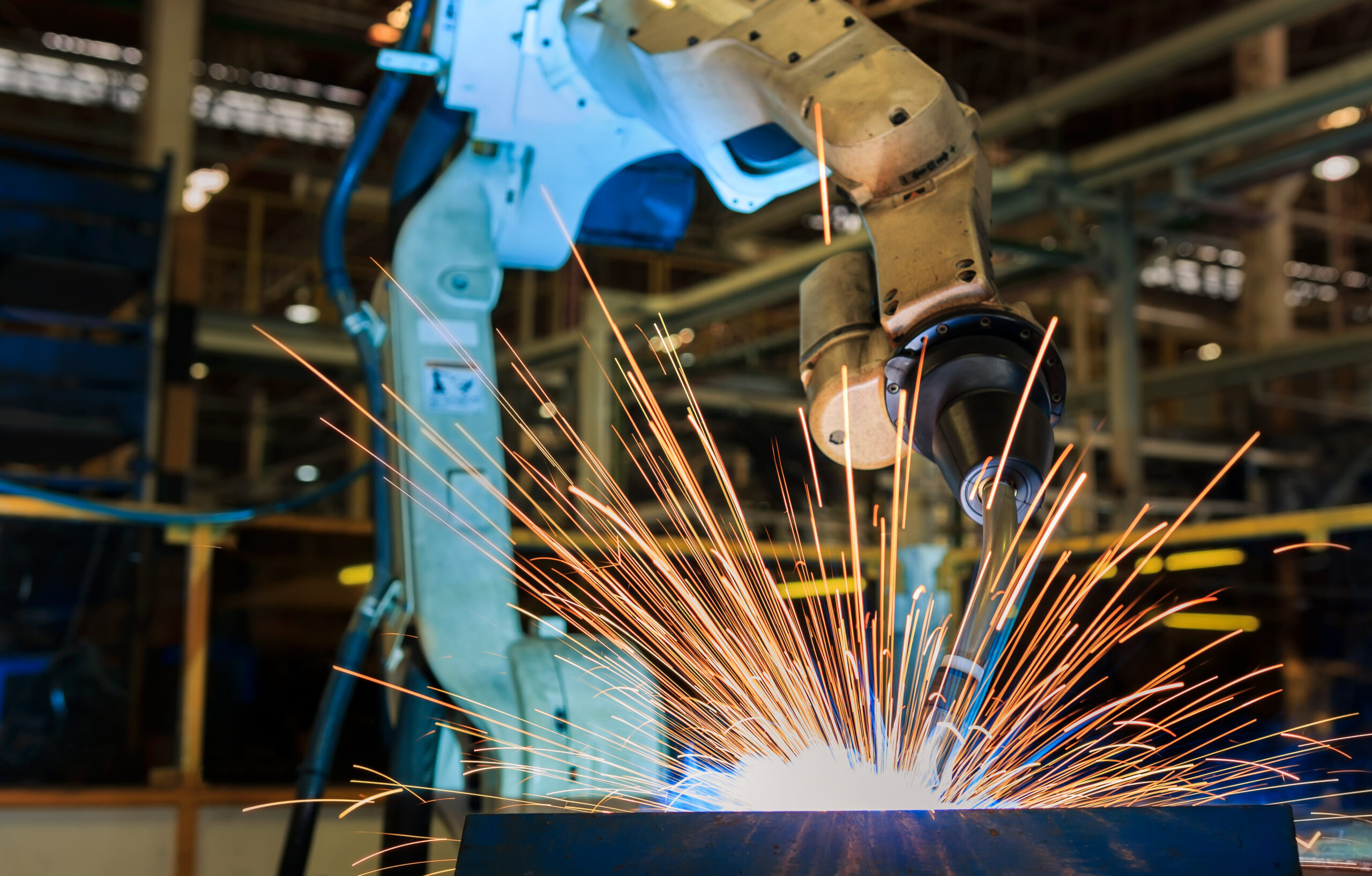 Robot,Welding,Metal,In,Factory