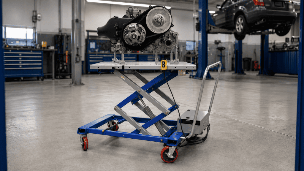 Image of K1700 Powertrain Lift with Engine at Shop