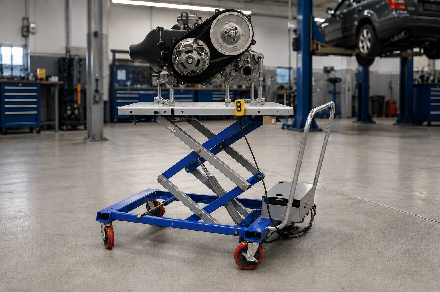 Image of K1700 Powertrain Lift with Engine at Shop